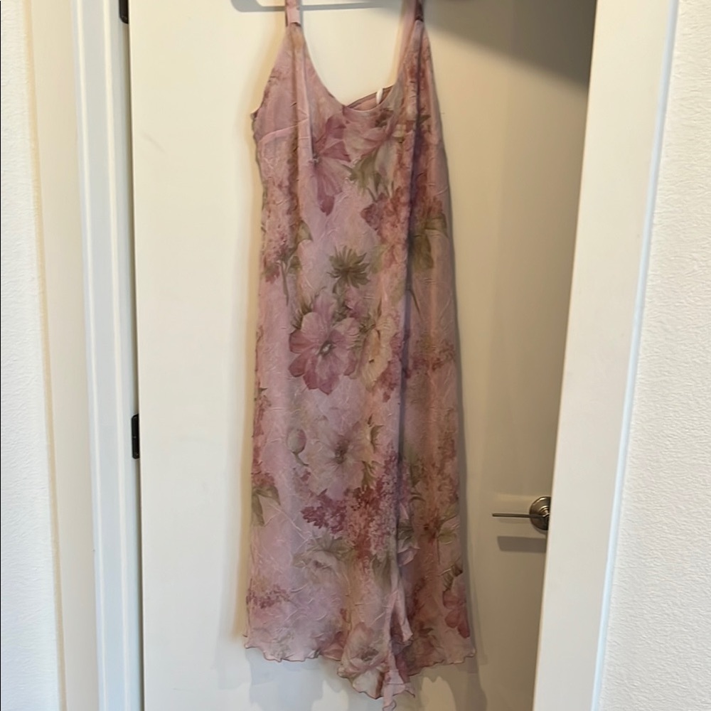 R&M Richards Pink Floral Midi Dress